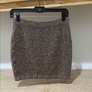 St. John Textured Mini Skirt in Brown